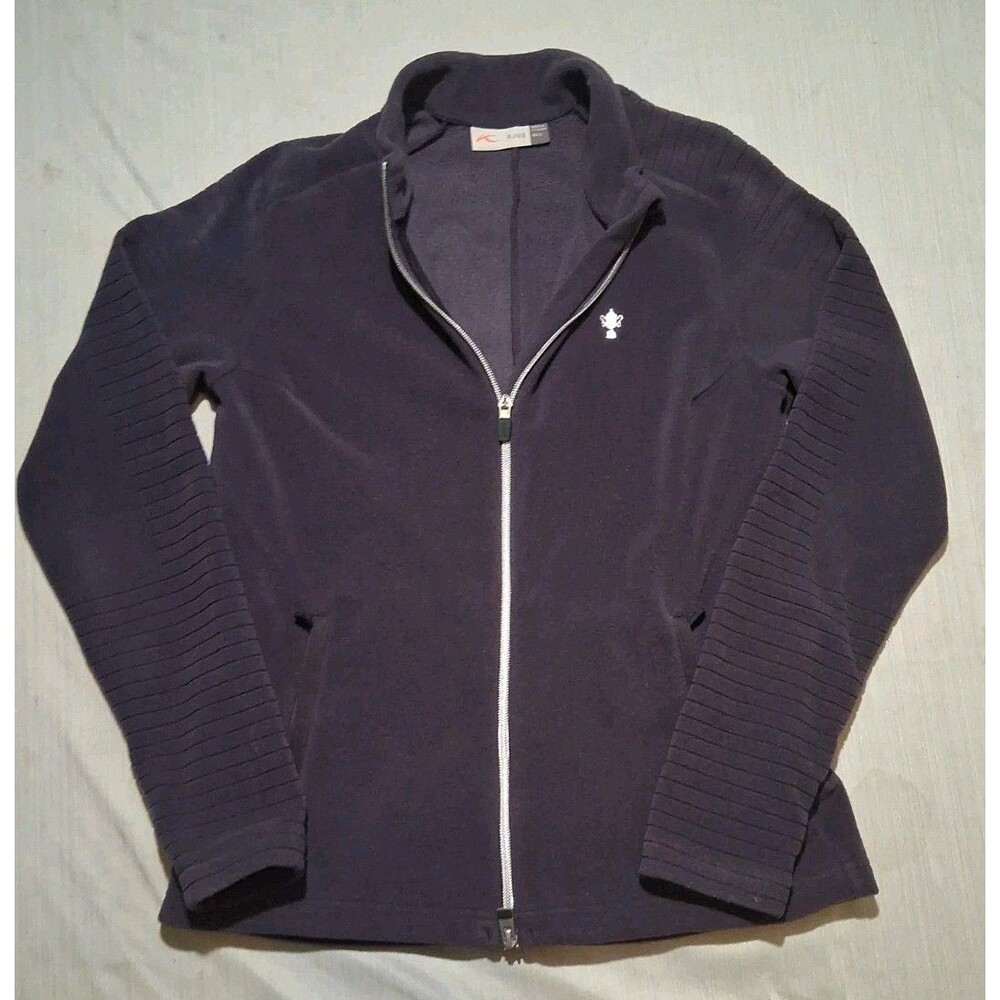 KJUS Jacket Women's 40 Large Maxima Fleece Full Zip Up Midlayer Ski Winter Blue